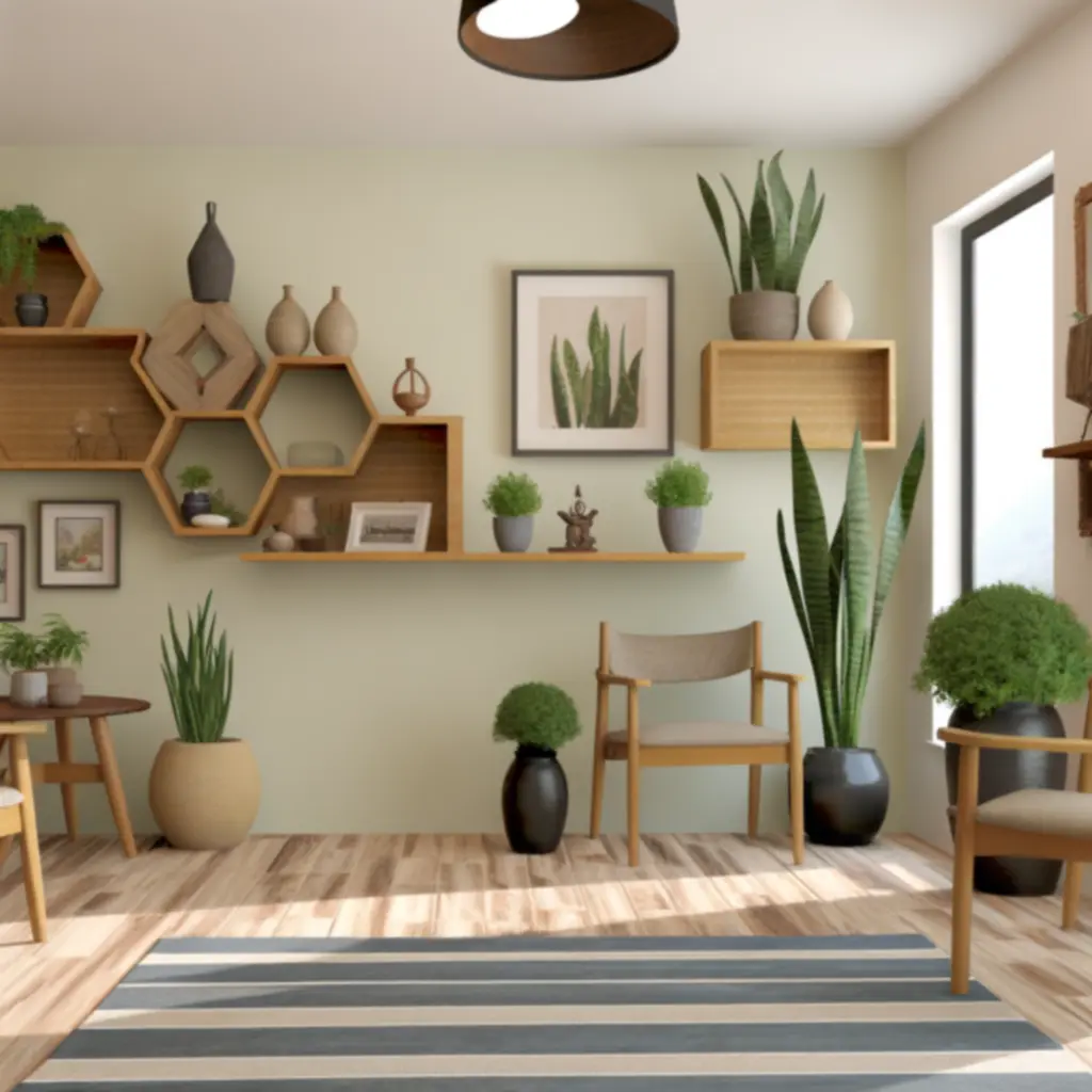 Rond tapijt in naturel tinten