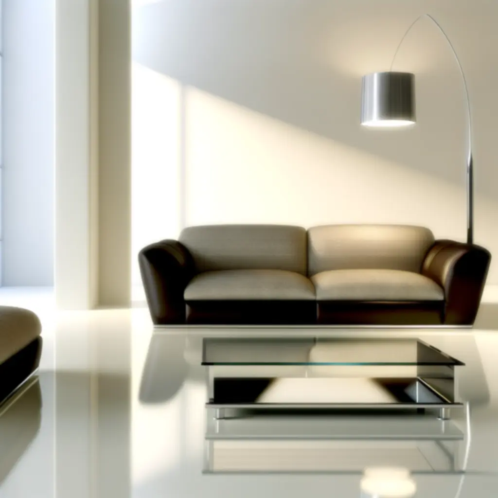 Industriële moderne meubels in een ruime stadsloft